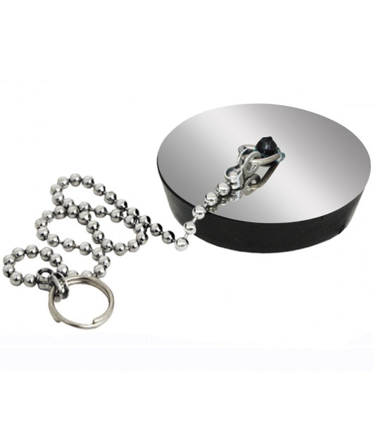 Set 2 Pezzi Tappo Tappi Lavandino 5 Cm Con Catenella Lavello Lavanderia         