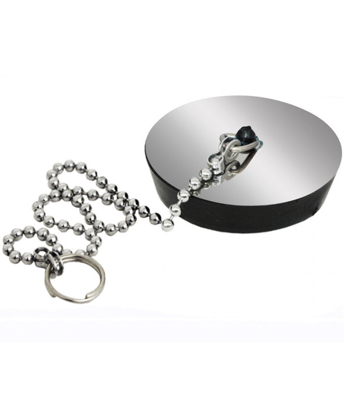 Set 2 Pezzi Tappo Tappi Lavandino 5 Cm Con Catenella Lavello Lavanderia         