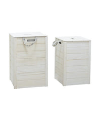 SET 2 PORTABIANCHERIA FOGLIE GRIGIE