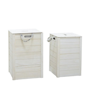 SET 2 PORTABIANCHERIA FOGLIE GRIGIE