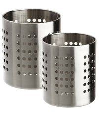 Set 2 Portaposate Forato Acciaio Scolaposate Da Cucina Portautensili Organizer         