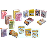 Trade Shop - Set 2 Portasigarette Sigaretta Metallo Custodia Cover Porta Pacchetto Sigarette -