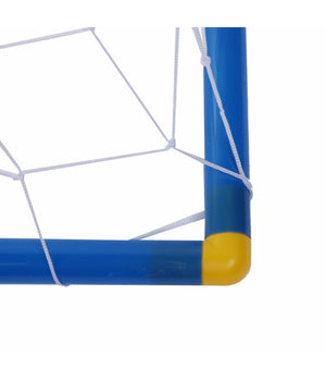 Set 2 Porte Con Reti Da Calcio 79x50x43 Cm Per Bambini Uso Esterno Con Accessori         