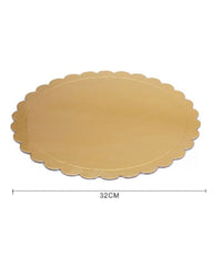 Set 2 Pz Base Per Torta Rotonda Piatto Sottotorta Dorato 32 Cm Con Bordino 58021         