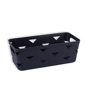 Set 2 Pz Cestino Porta Tutto Oggetti Organizer Rettangolare 25.3x12.3x9 Cm 10714         