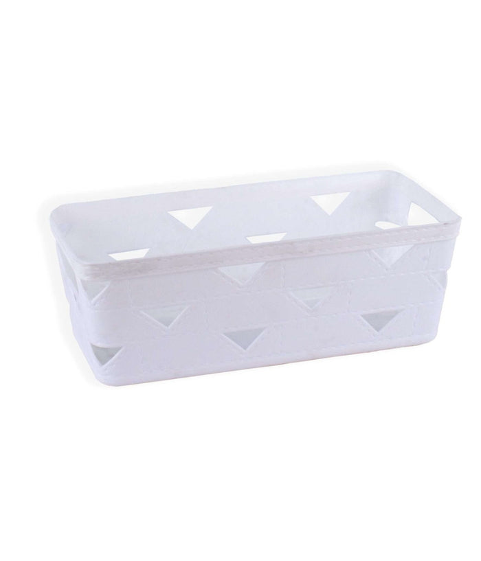 Set 2 Pz Cestino Porta Tutto Oggetti Organizer Rettangolare 25.3x12.3x9 Cm 10714         