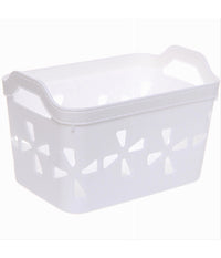 Set 2 Pz Cesto Portaoggetti Cestino Porta Tutto Con Maniglie 18,5x12x12 Cm 10723         