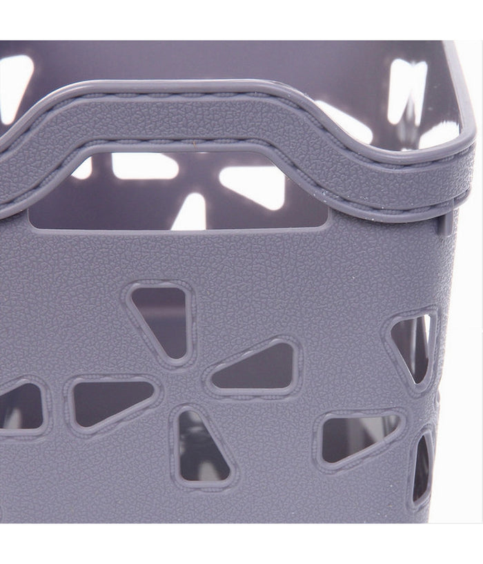 Set 2 Pz Cesto Portaoggetti Cestino Porta Tutto Con Maniglie 18,5x12x12 Cm 10723         