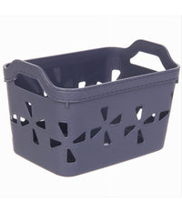 Set 2 Pz Cesto Portaoggetti Cestino Porta Tutto Con Maniglie 18,5x12x12 Cm 10723         