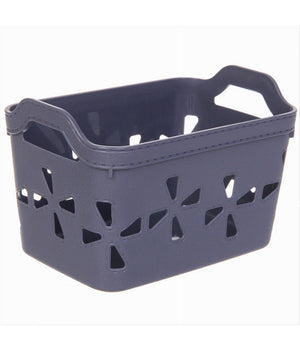 Set 2 Pz Cesto Portaoggetti Cestino Porta Tutto Con Maniglie 18,5x12x12 Cm 10723         