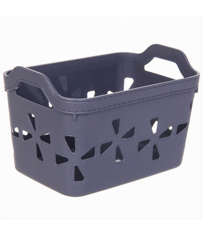 Set 2 Pz Cesto Portaoggetti Cestino Porta Tutto Con Maniglie 18,5x12x12 Cm 10723         