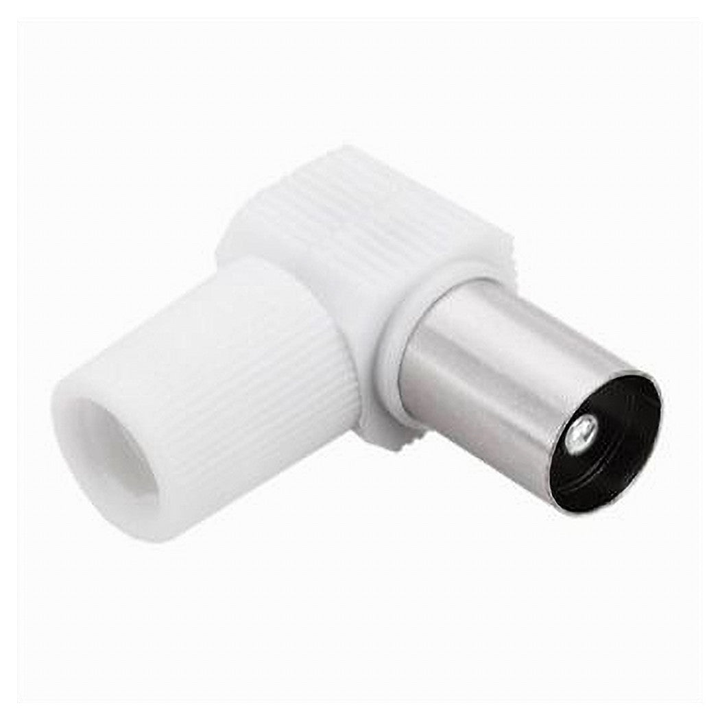 Set 2 Pz Connettore Antenna Adattatore Maschio Per Cavo Tv Ad Angolo Retto C-087         