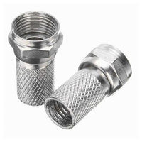 Set 2 Pz Connettore Antenna Coax A Vite Per Satellitare Tv Cavo Coassiale C-093         