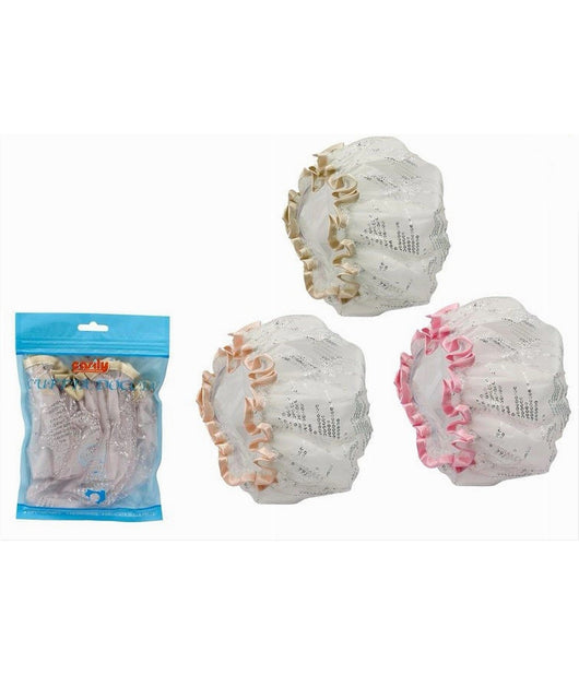 Set 2 Pz Cuffia Doccia Bagno Elastico Bordino Paillettes Protegge Capelli 79479         