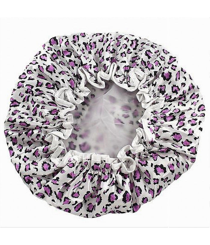 Set 2 Pz Cuffia Doccia Bagno Elastico Fantasia Animalier Protegge Capelli 10041         