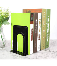 Set 2 Pz Fermalibri In Metallo Antiscivolo Organizer Da Scrivania Supporto Libri         