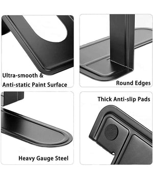 Set 2 Pz Fermalibri In Metallo Antiscivolo Organizer Da Scrivania Supporto Libri         