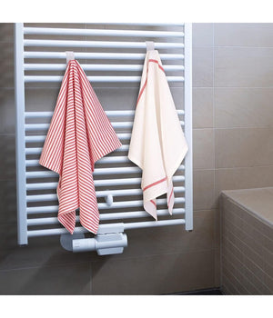 Set 2 Pz Ganci Per Termoarredo Bagno Appendini Portasciugamani Radiatore 87004         
