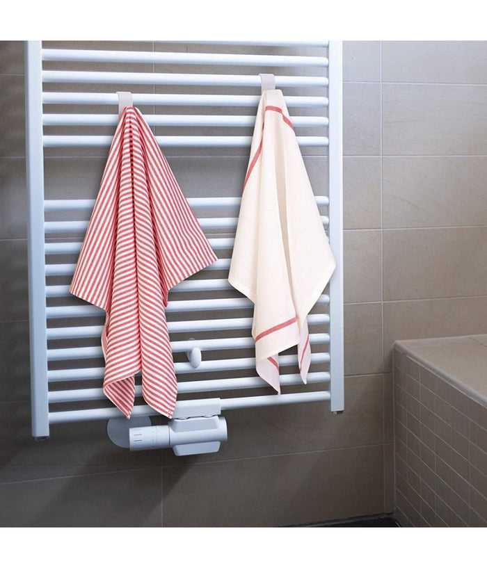 Set 2 Pz Ganci Per Termoarredo Bagno Appendini Portasciugamani Radiatore 87004         