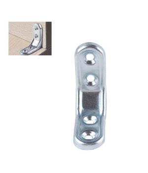 Set 2 Pz Lastrina Ad Angolo 50mm Sostegno Staffa Angolare Con Viti Mobili 94780         