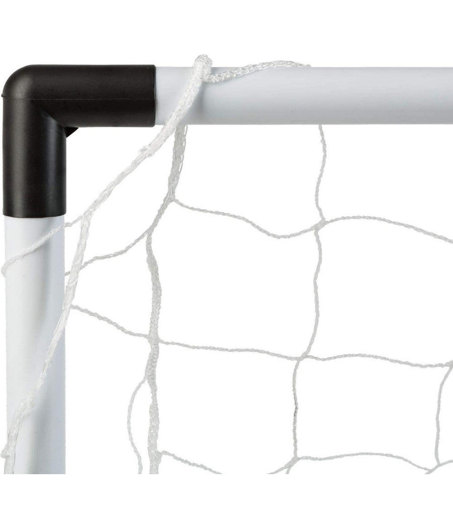 Set 2 Pz Mini Porte Da Calcio 91,5x61x48cm Con Palla Pompa 8 Picchetti Fissaggio         