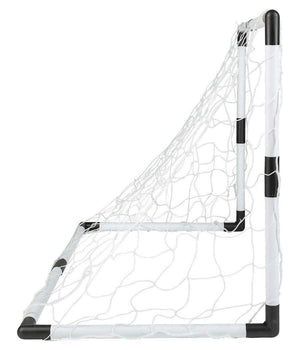Set 2 Pz Mini Porte Da Calcio 91,5x61x48cm Con Palla Pompa 8 Picchetti Fissaggio         