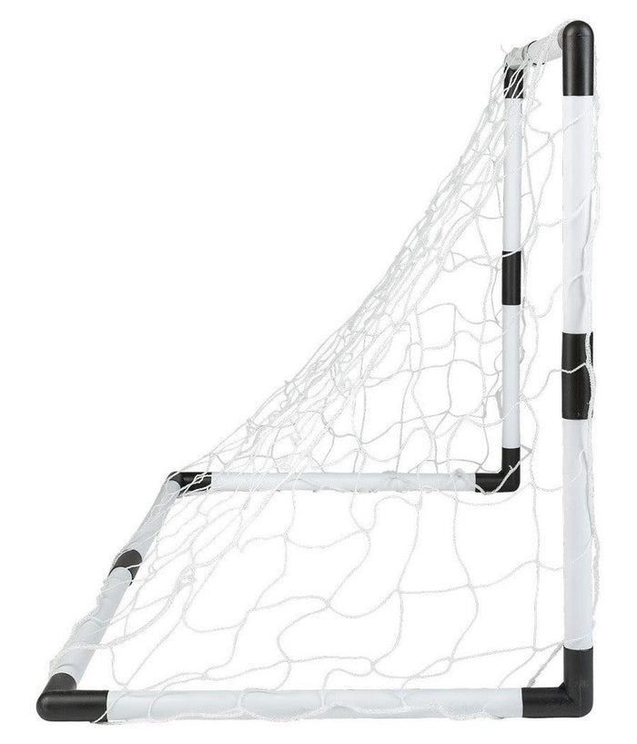 Set 2 Pz Mini Porte Da Calcio 91,5x61x48cm Con Palla Pompa 8 Picchetti Fissaggio         