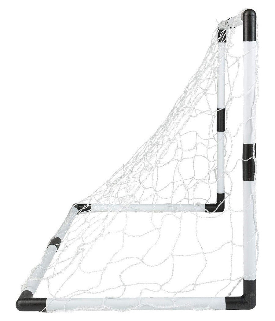 Set 2 Pz Mini Porte Da Calcio 91,5x61x48cm Con Palla Pompa 8 Picchetti Fissaggio         