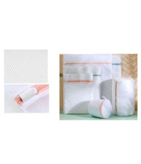 Set 2 Pz Sacchetto Lavaggio A Rete Con Cerniera Biancheria Tondo 22x33cm 58137         