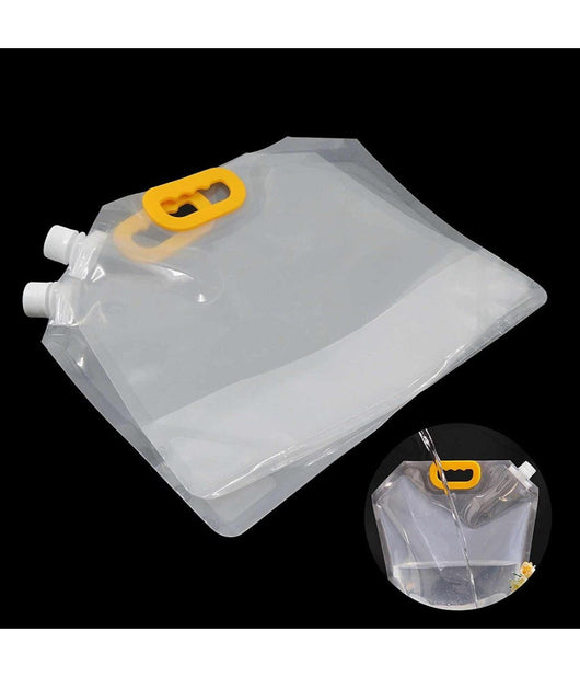 Set 2 Pz Taniche Pieghevoli Portatili Acqua Potabile 5l Borsa Contenitori Viaggi         