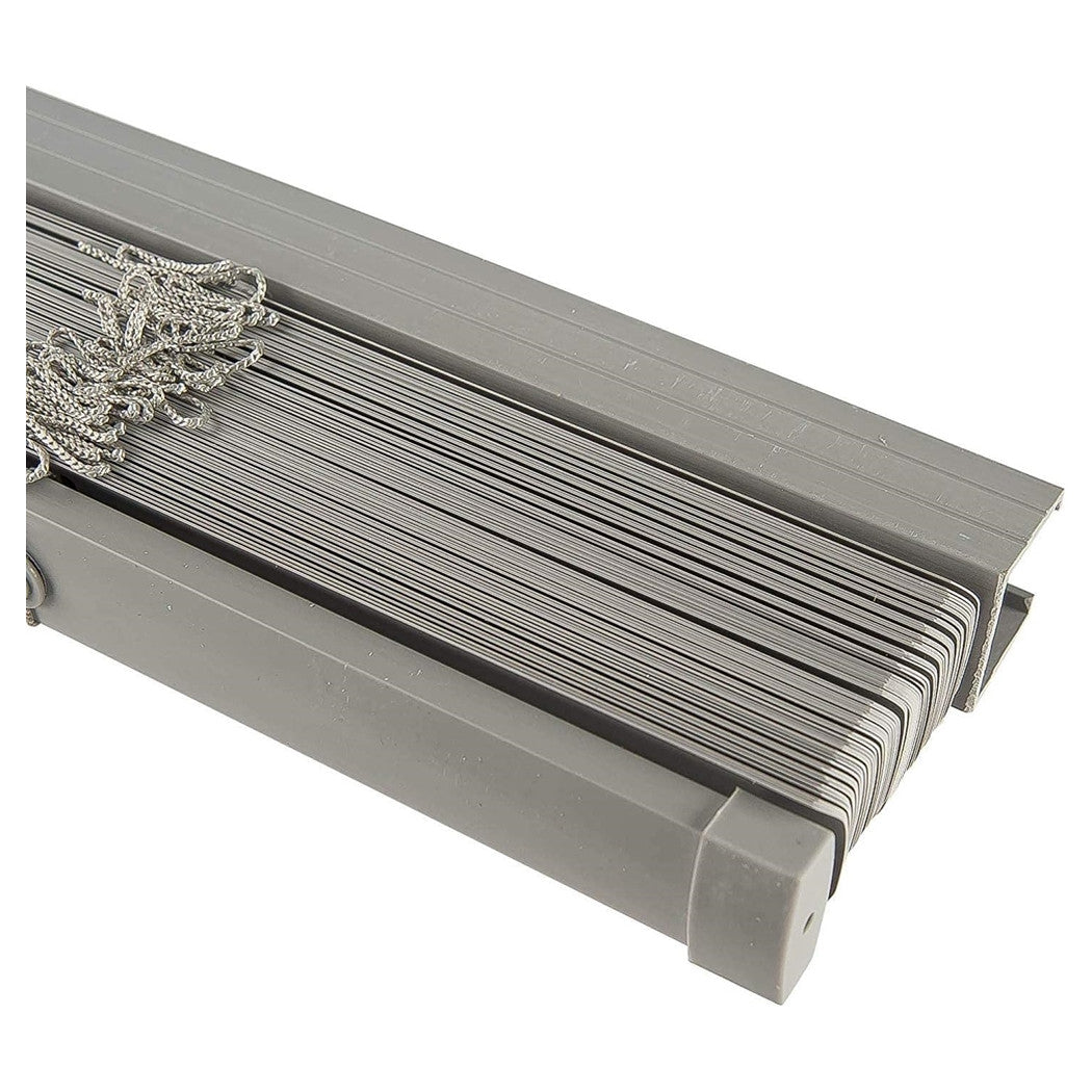 Trade Shop - Set 2 Pz Tenda Veneziana 80x160cm In Pvc Con Asta Casa Parasole In 2 Colori 015554 -        