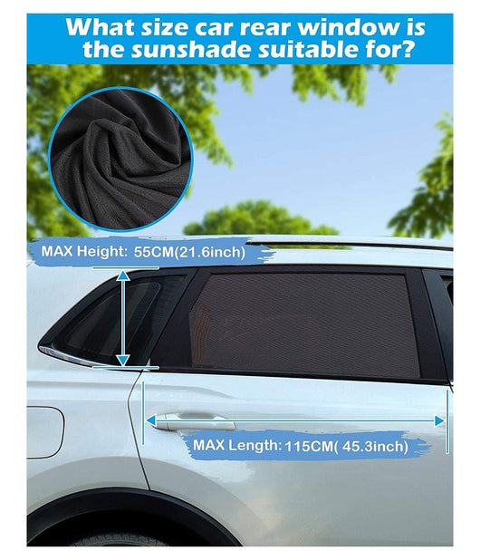 Set 2 Pz Tendine Parasole Auto Bambini Universali Finestrini Laterali Taglia L         