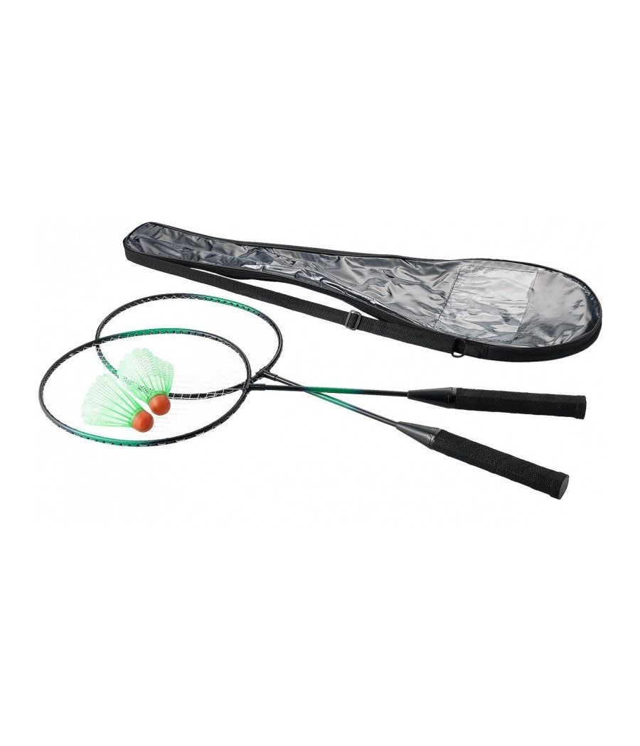 Set 2 Racchette + 2 Palline Volano Badminton Sport Tennis Gioco Con Custodia         