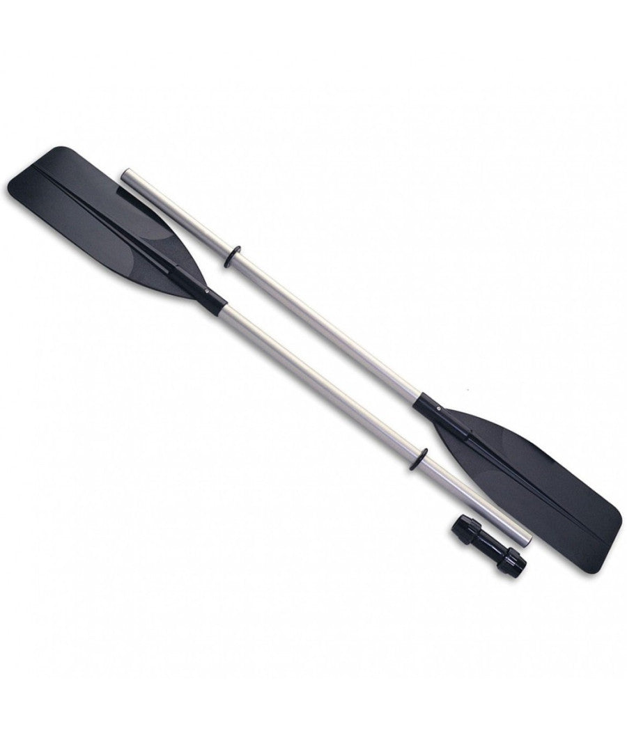 Trade Shop - Set 2 Remi Alluminio E Plastica Trasformabili In Pagaia Per Kayak Canoa Gommoni -