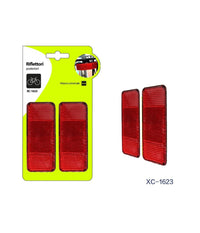 Set 2 Riflettori Catarifrangenti Posteriori Bici Con Attacco Universale Xc-1623         