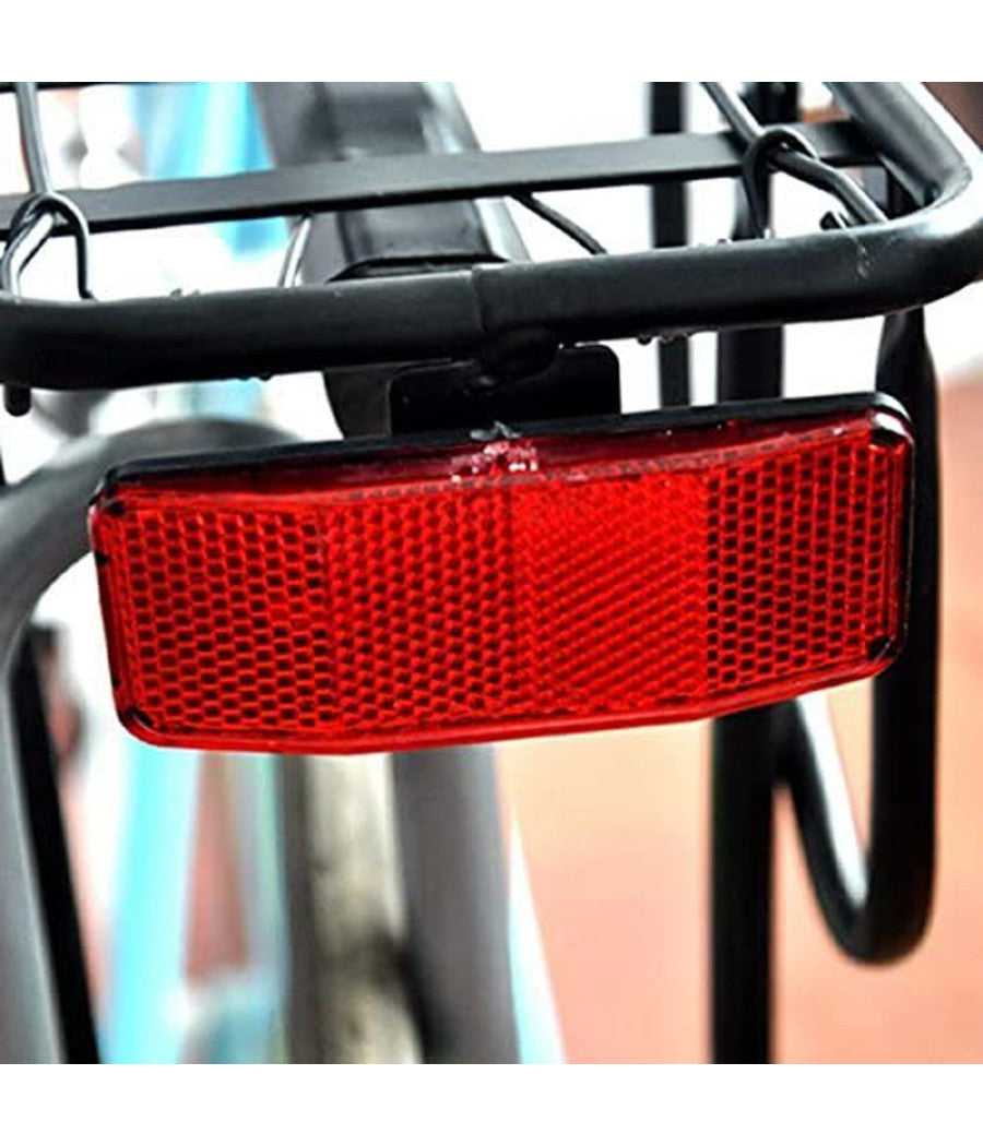 Set 2 Riflettori Catarifrangenti Posteriori Bici Con Attacco Universale Xc-1623         