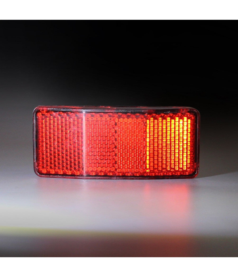 Set 2 Riflettori Catarifrangenti Posteriori Bici Con Attacco Universale Xc-1623         