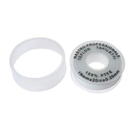 Trade Shop - Set 2 Rotoli Nastro Teflon Professionale 100% Ptfe 19mmx20mtx0.20mm Filetti 69380         