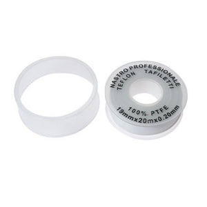 Trade Shop - Set 2 Rotoli Nastro Teflon Professionale 100% Ptfe 19mmx20mtx0.20mm Filetti 69380         