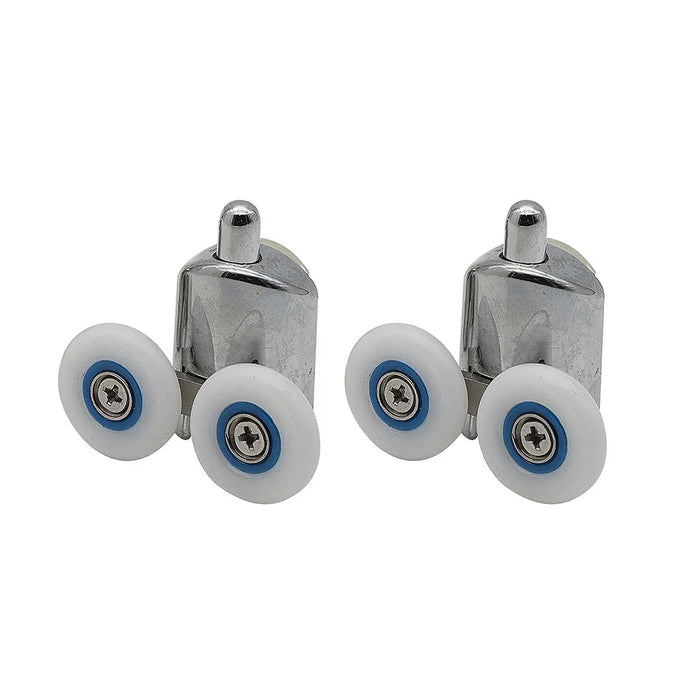 Set 2 ruote inferiori universali in ABS per box doccia scorrevole