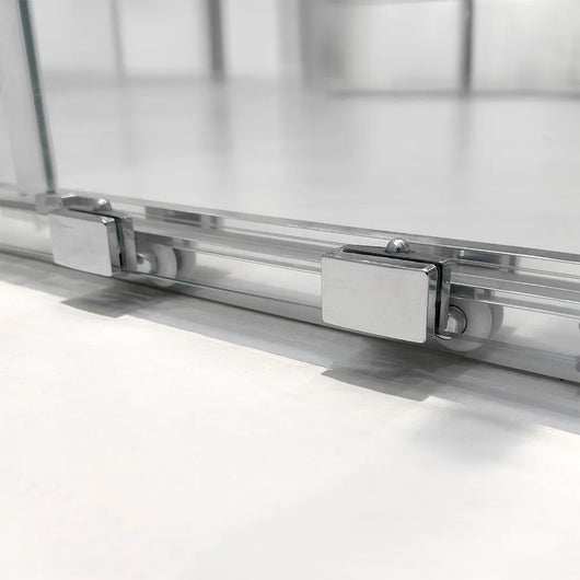 Set 2 ruote inferiori universali in acciaio per box doccia scorrevole