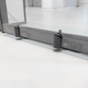 Set 2 ruote inferiori universali nero opaco per box doccia scorrevole