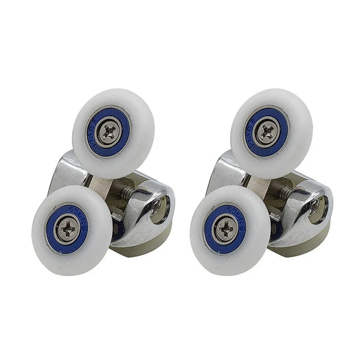 Set 2 ruote superiori universali in ABS per box doccia scorrevole
