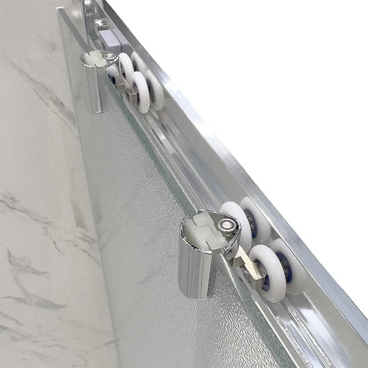 Set 2 ruote superiori universali in ABS per box doccia scorrevole