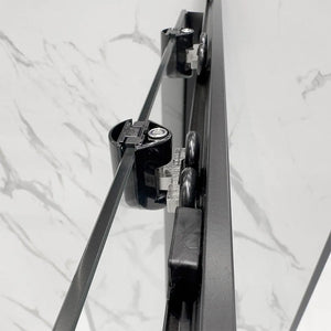 Set 2 ruote superiori universali nero opaco per box doccia scorrevole