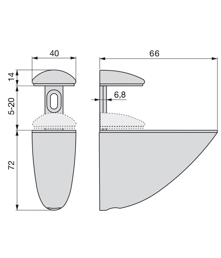 Set 2 Supporto Per Mensole In Vetro Reggi Mensola Morsetto A Becco Cromo Lucido         