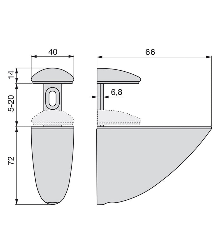 Set 2 Supporto Per Mensole In Vetro Reggi Mensola Morsetto A Becco Cromo Lucido         