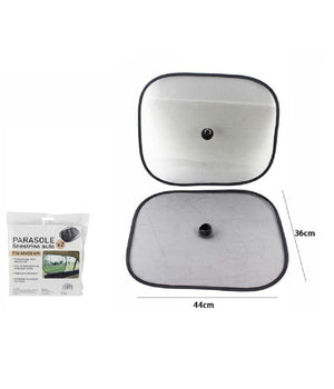 Set 2 Tendine Parasole Oscuranti Auto Finestre Con Ventose Rete Finestrino 70162         