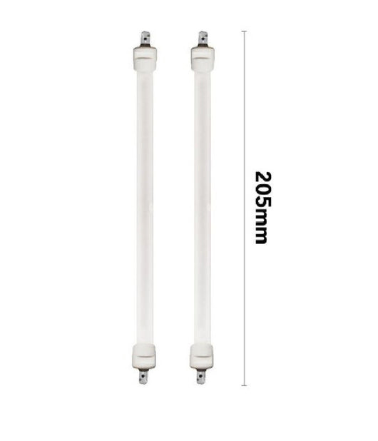 Set 2 Tubi Candela Di Ricambio Per Stufa Al Quarzo Stufe Lunghezza 205 Mm Tbq-01         