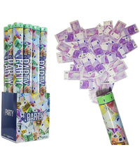 Set 2 Tubi Sparacoriandoli Soldi Banconote Tubo 40 Cm Festa Laurea Matrimonio         